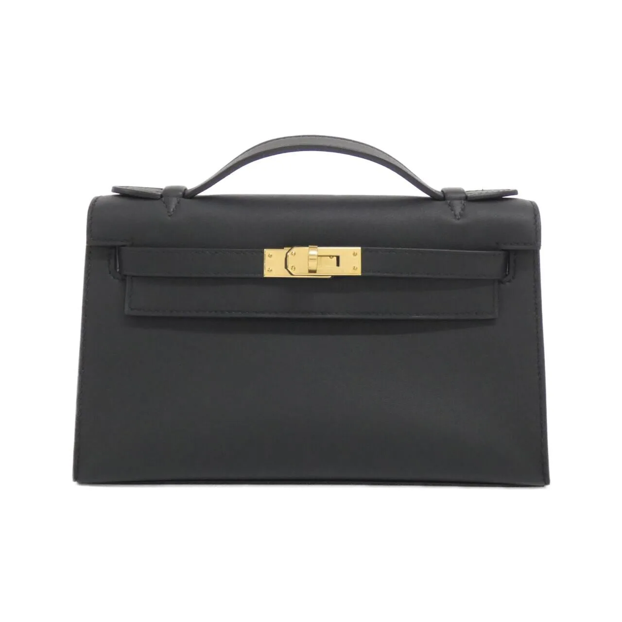 HERMES Kelly 049417CC Handbag Swift Black