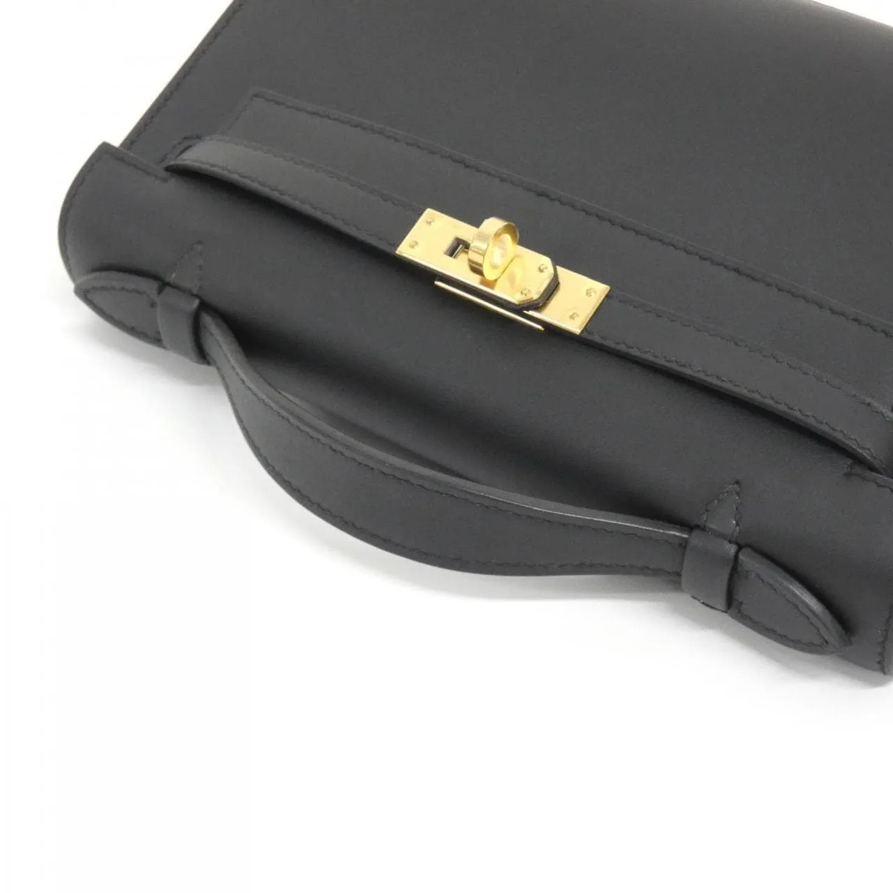 HERMES Kelly 049417CC Handbag Swift Black Swift Leather Rank A - Thumbnail 5