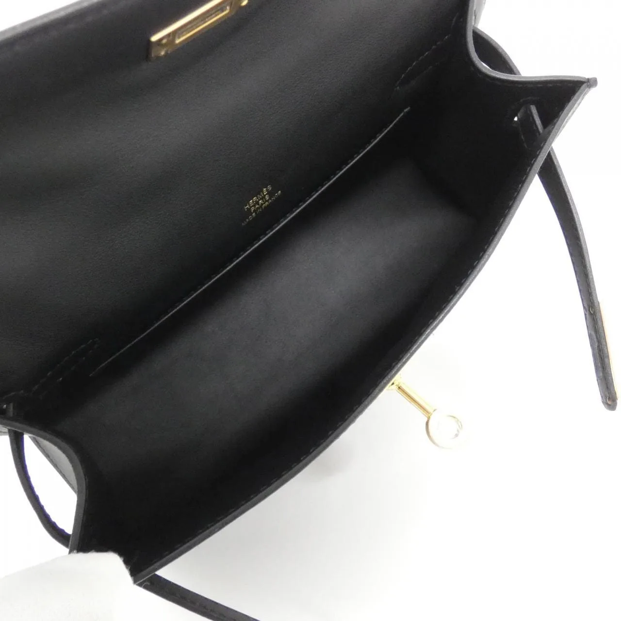 HERMES Kelly 049417CC Handbag Swift Black Swift Leather Rank A - Thumbnail 6