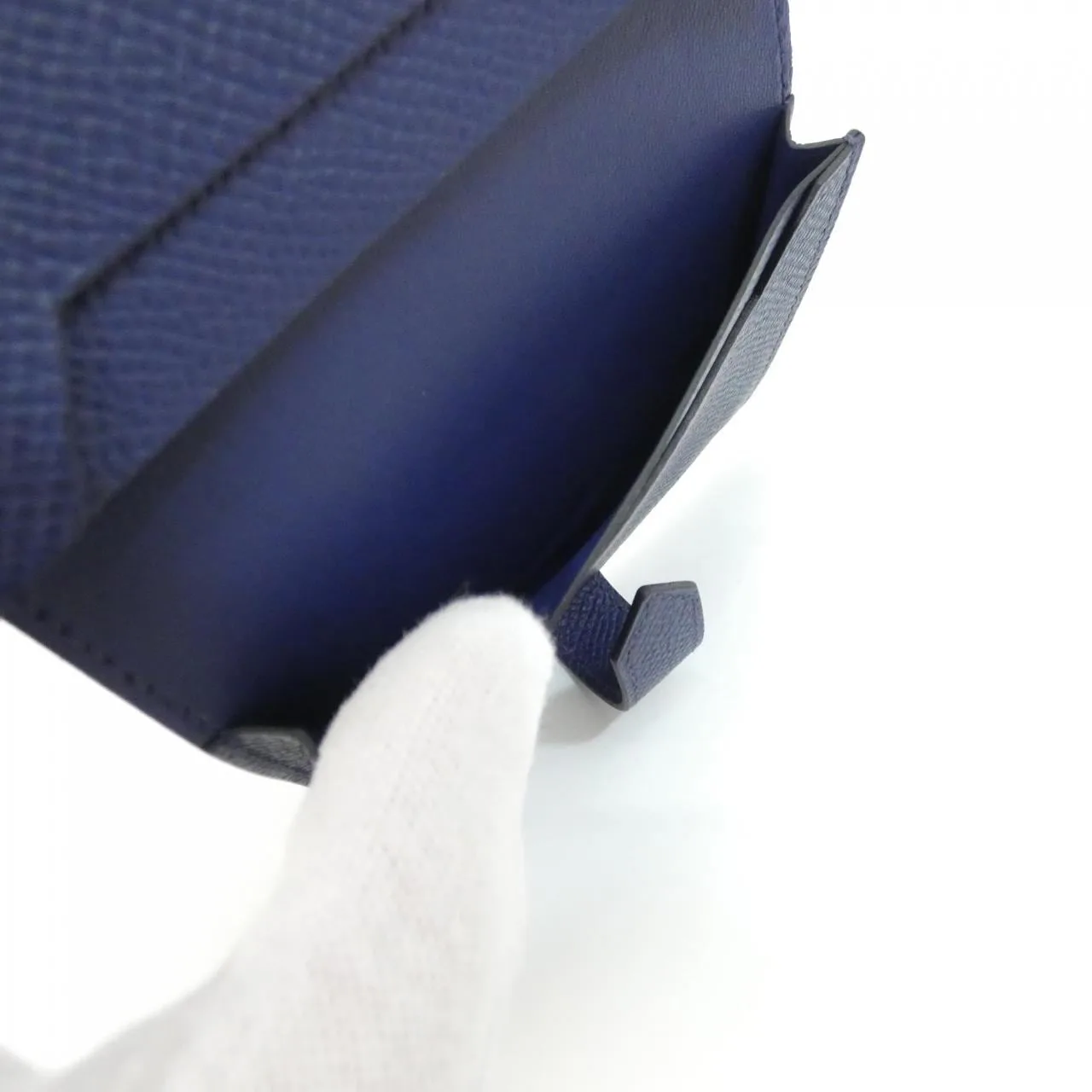 HERMES 039806CC Card Case Epsom Navy Epsom Leather Unused - Thumbnail 5