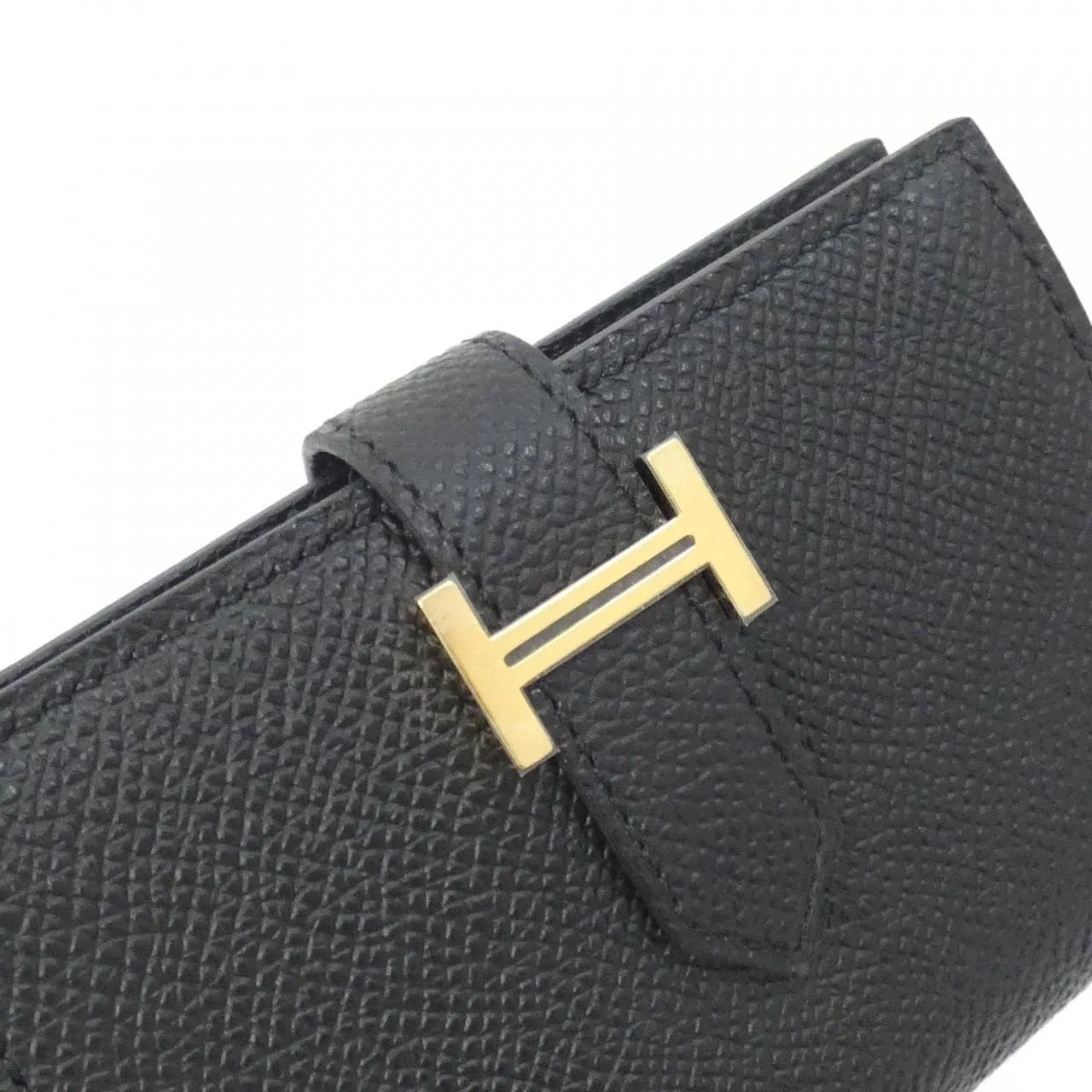 HERMES 039806CC Card Case Epsom Black Epsom Leather Rank A - Thumbnail 4