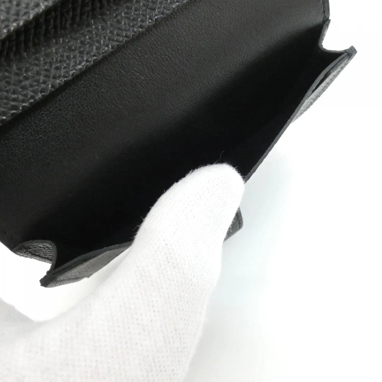 HERMES 039806CC Card Case Epsom Black Epsom Leather Rank A - Thumbnail 7