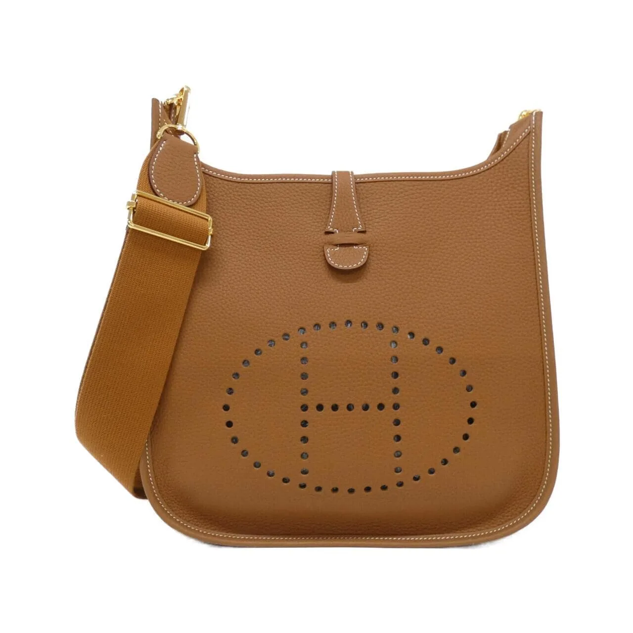 HERMES Evelyne 056277CC Shoulder Clemence Gold