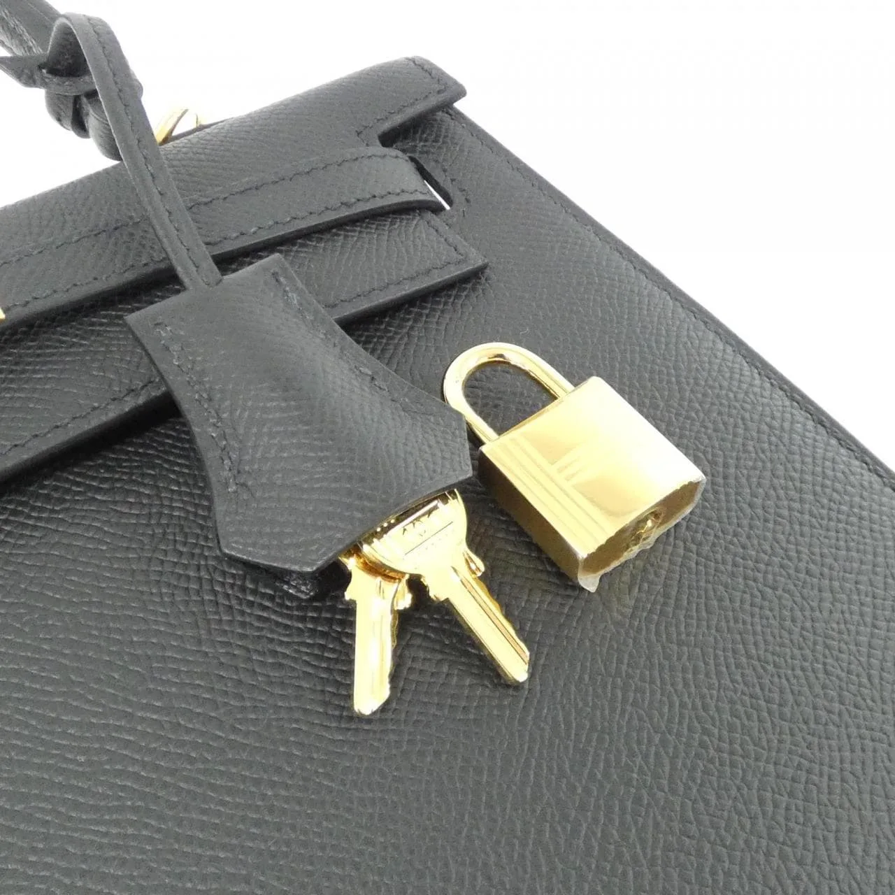 HERMES Kelly 038416CC Handbag Epsom Black Epsom Leather Unused - Thumbnail 4