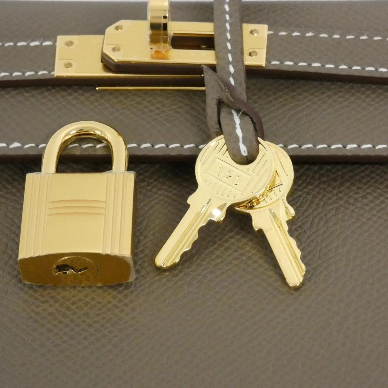 HERMES Kelly 038416CC Handbag Epsom Etoupe Epsom Leather Unused - Thumbnail 4