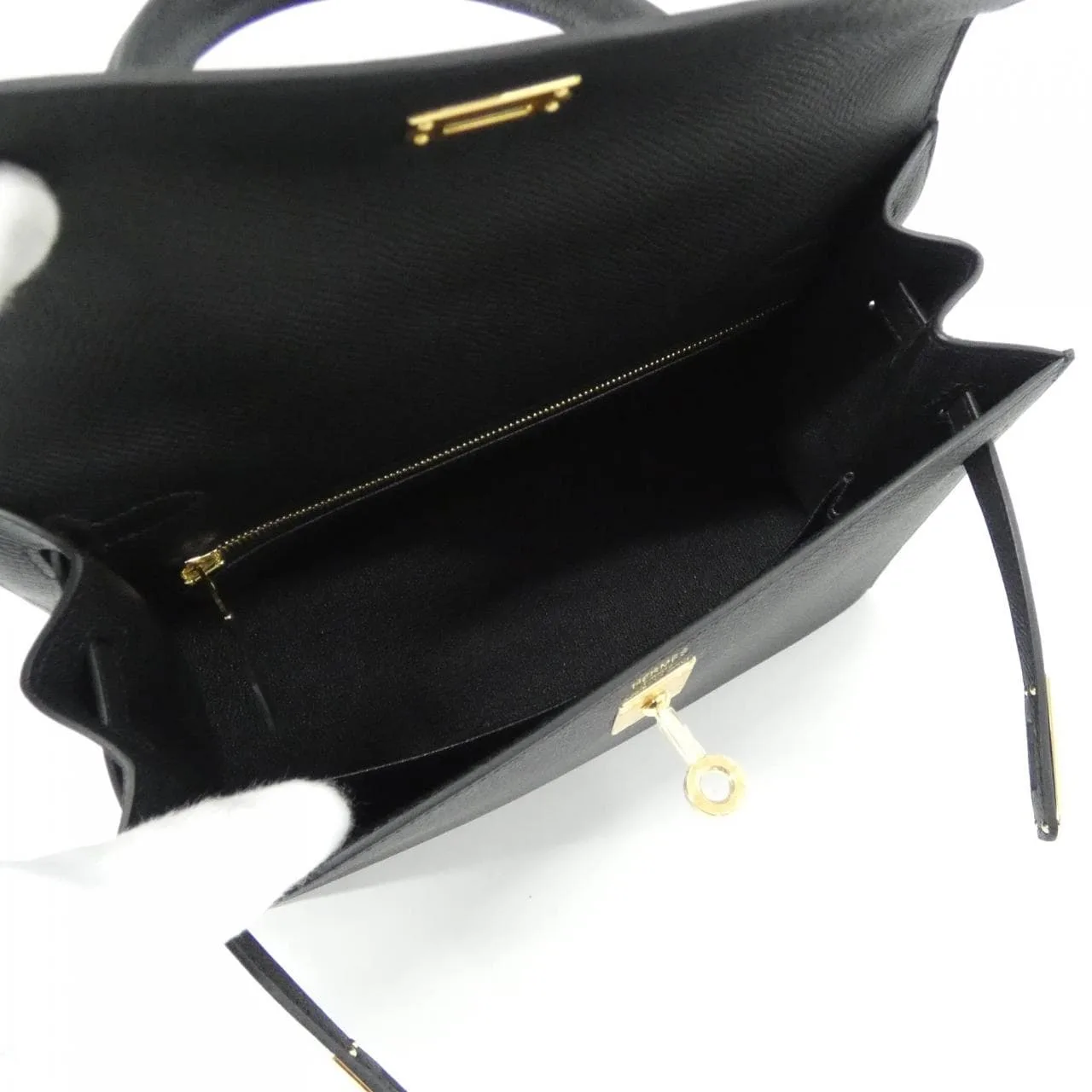 HERMES Kelly 038416CC Handbag Epsom Black Epsom Leather Unused - Thumbnail 6
