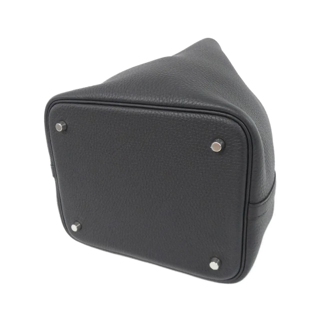 HERMES Picotin 060991CK Handbag Clemence Black Clemence Leather Unused - Thumbnail 2