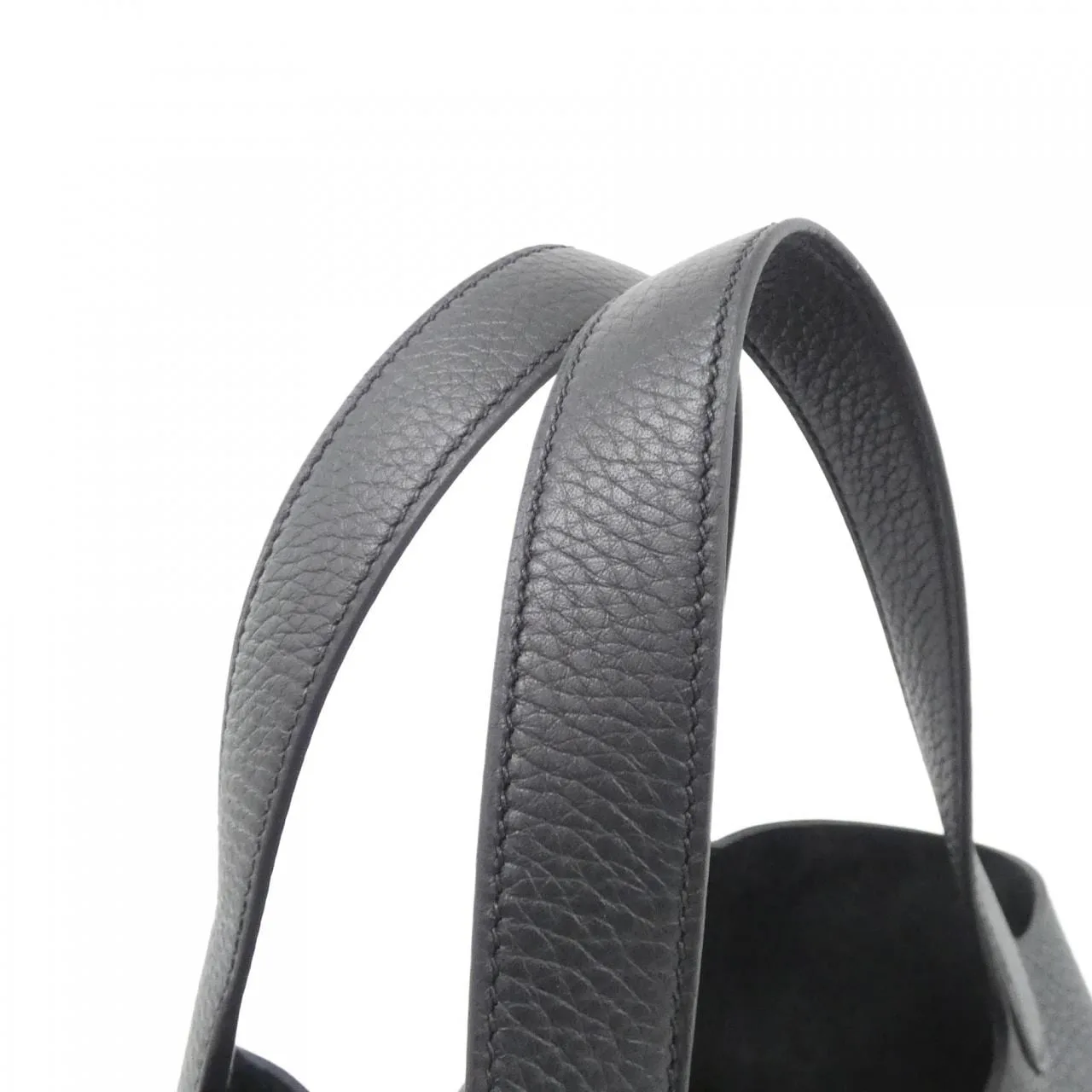 HERMES Picotin 060991CK Handbag Clemence Black Clemence Leather Unused - Thumbnail 4