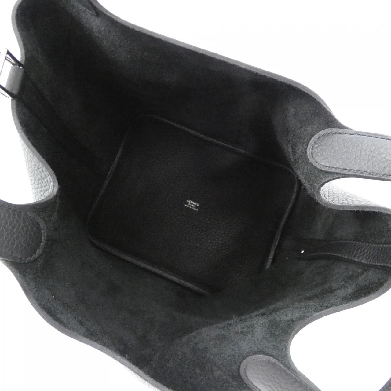 HERMES Picotin 060991CK Handbag Clemence Black Clemence Leather Unused - Thumbnail 5