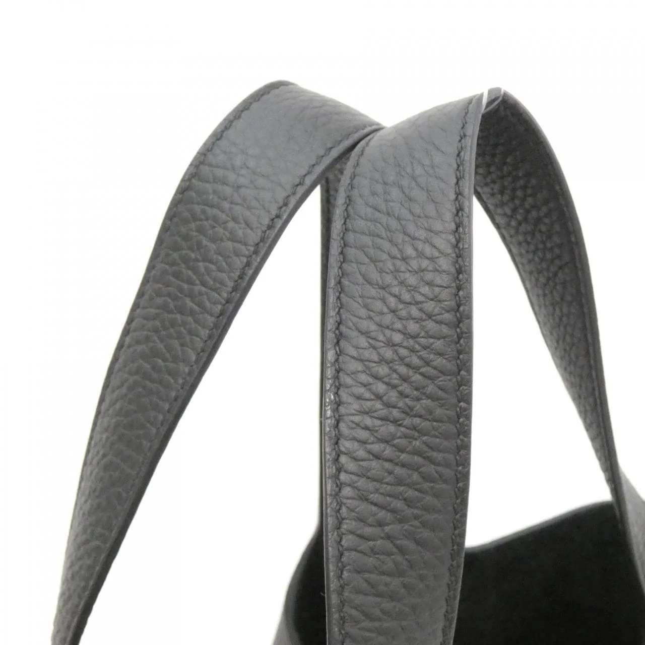 HERMES Picotin 060991CC Handbag Clemence Black Clemence Leather Rank A - Thumbnail 4