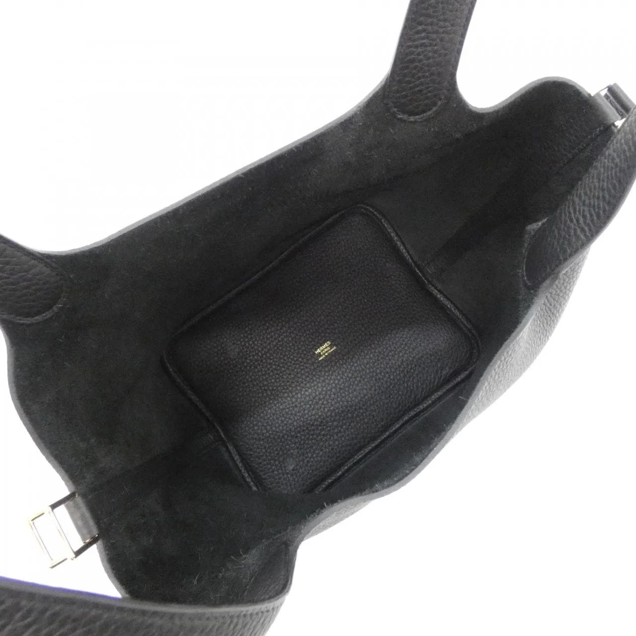 HERMES Picotin 060991CC Handbag Clemence Black Clemence Leather Rank A - Thumbnail 5