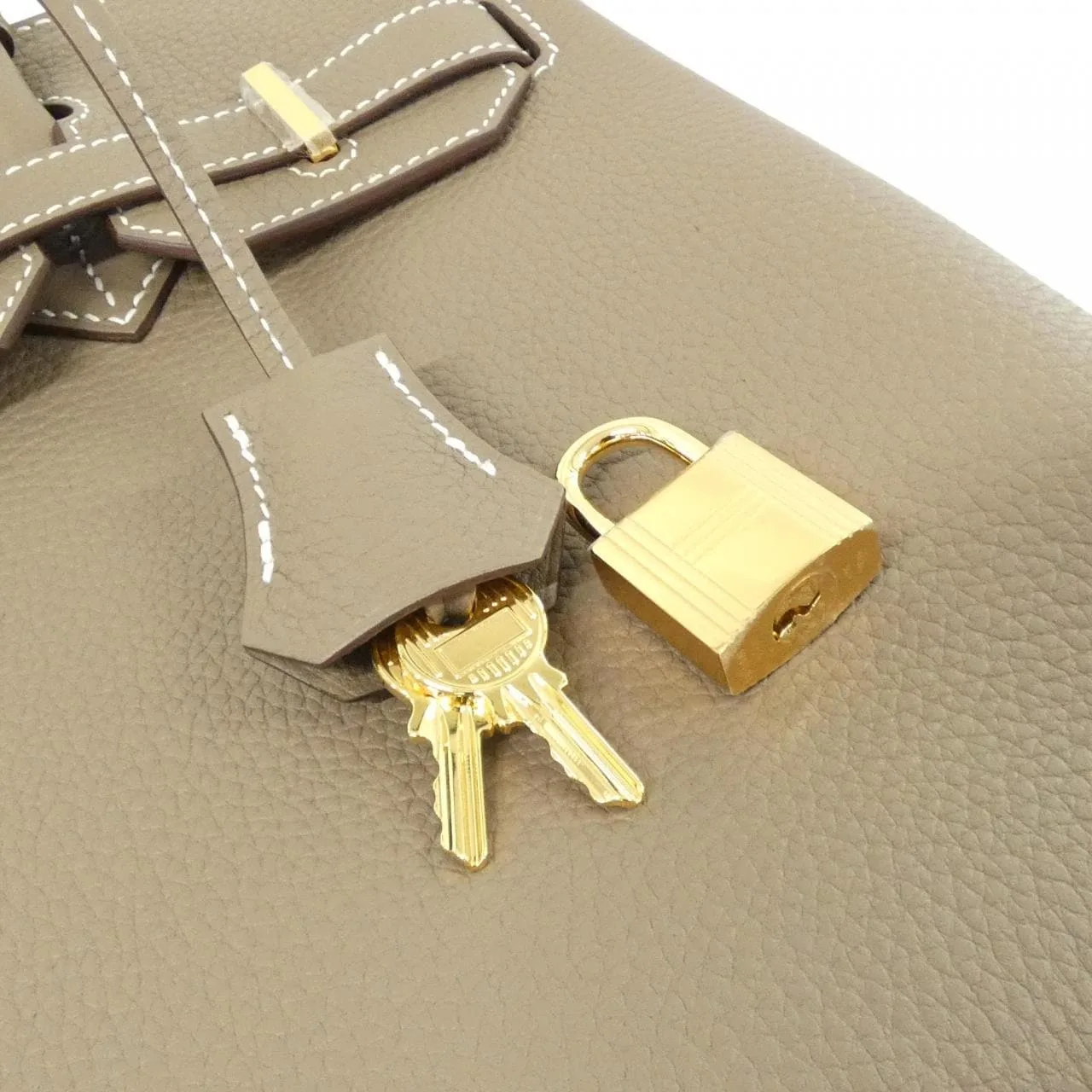 HERMES Birkin 027633CC Handbag Togo Etoupe Togo Leather Unused - Thumbnail 4