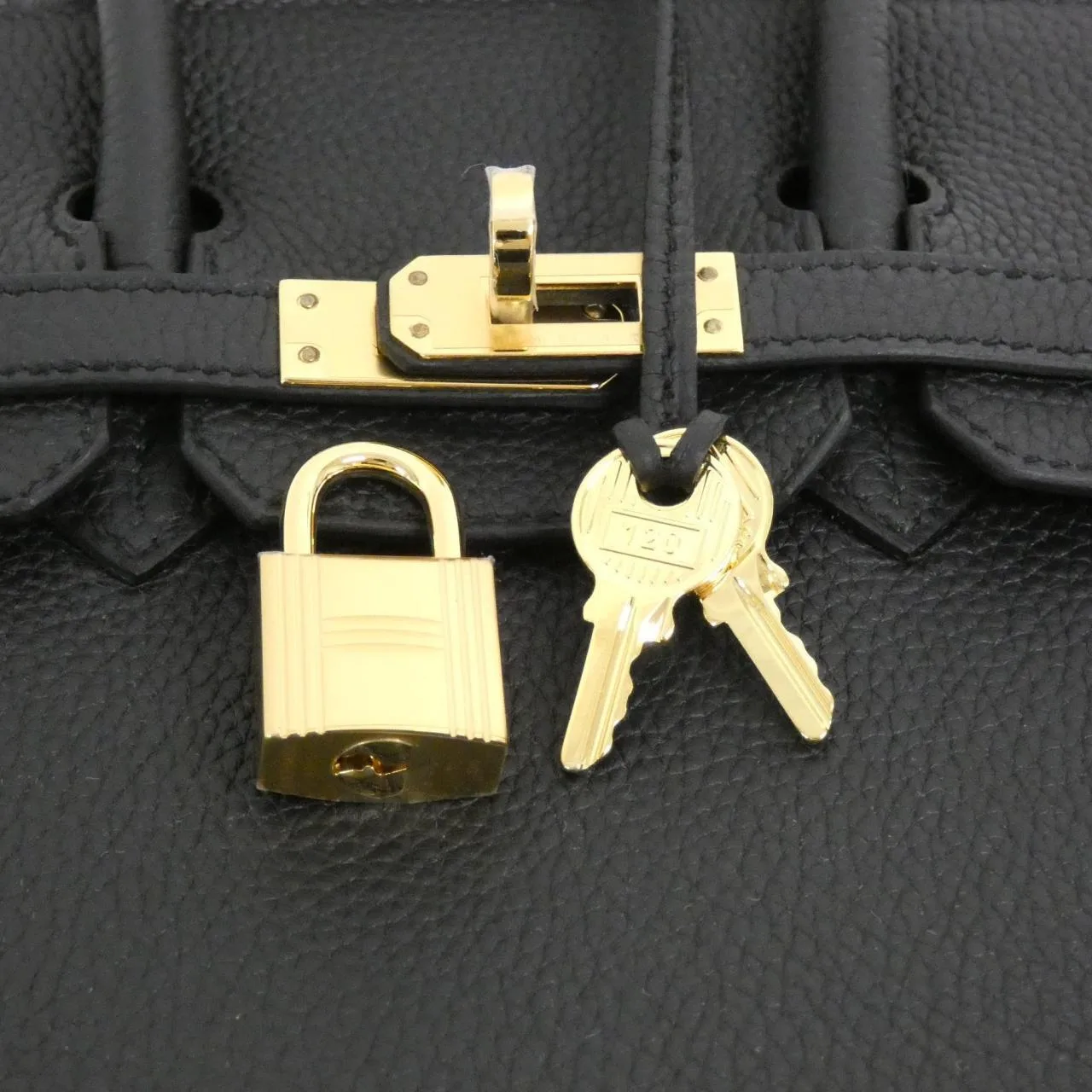 HERMES Birkin 041344CC Handbag Togo Black Togo Leather Unused - Thumbnail 4