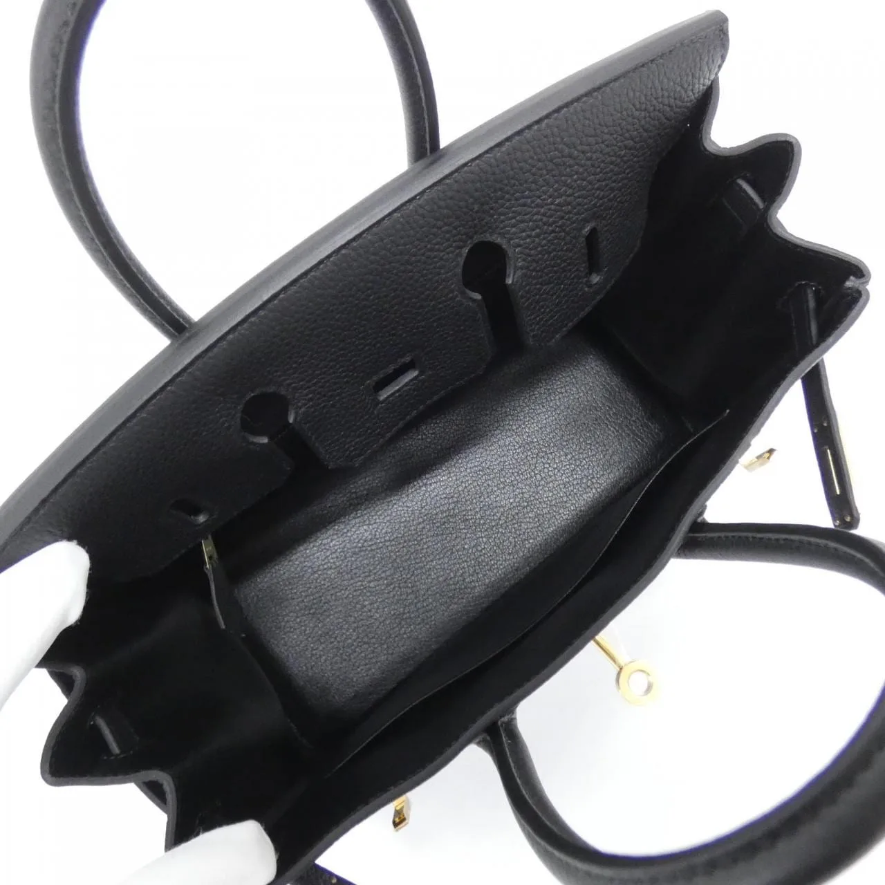 HERMES Birkin 041344CC Handbag Togo Black Togo Leather Unused - Thumbnail 6