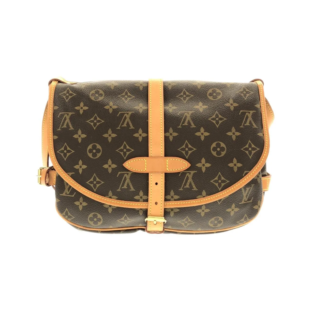 LOUIS VUITTON Saumur M42256 Shoulder Monogram Black Monogram Rank B - Thumbnail 2