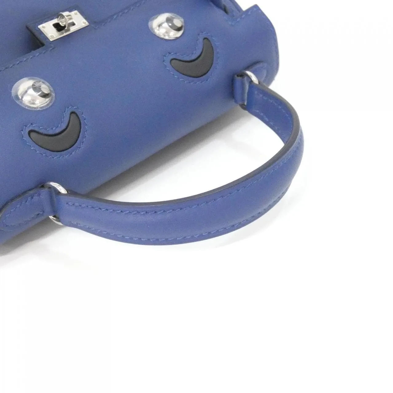 HERMES Kelly Handbag Swift Blue Swift Leather Unused - Thumbnail 4
