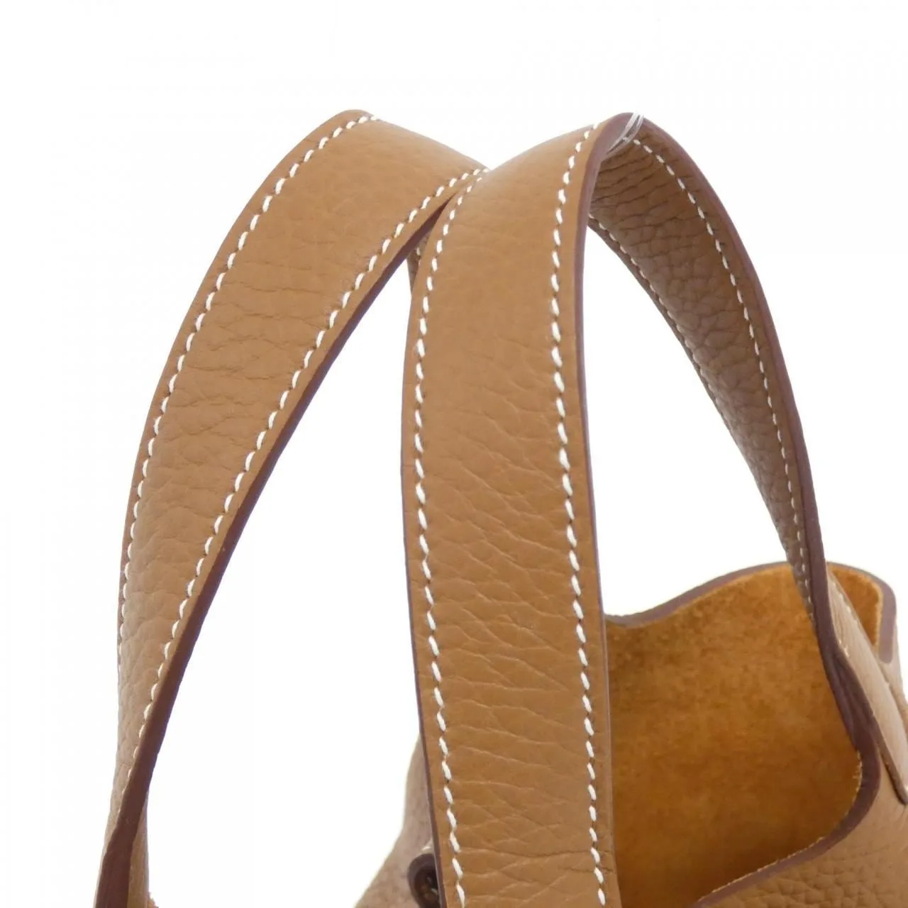 HERMES Picotin 056289CK Handbag Clemence Gold Clemence Leather Unused - Thumbnail 4