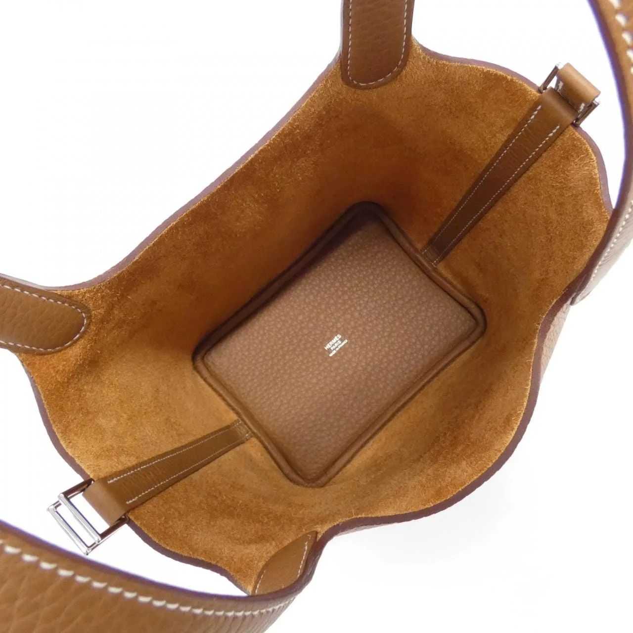 HERMES Picotin 056289CK Handbag Clemence Gold Clemence Leather Unused - Thumbnail 5