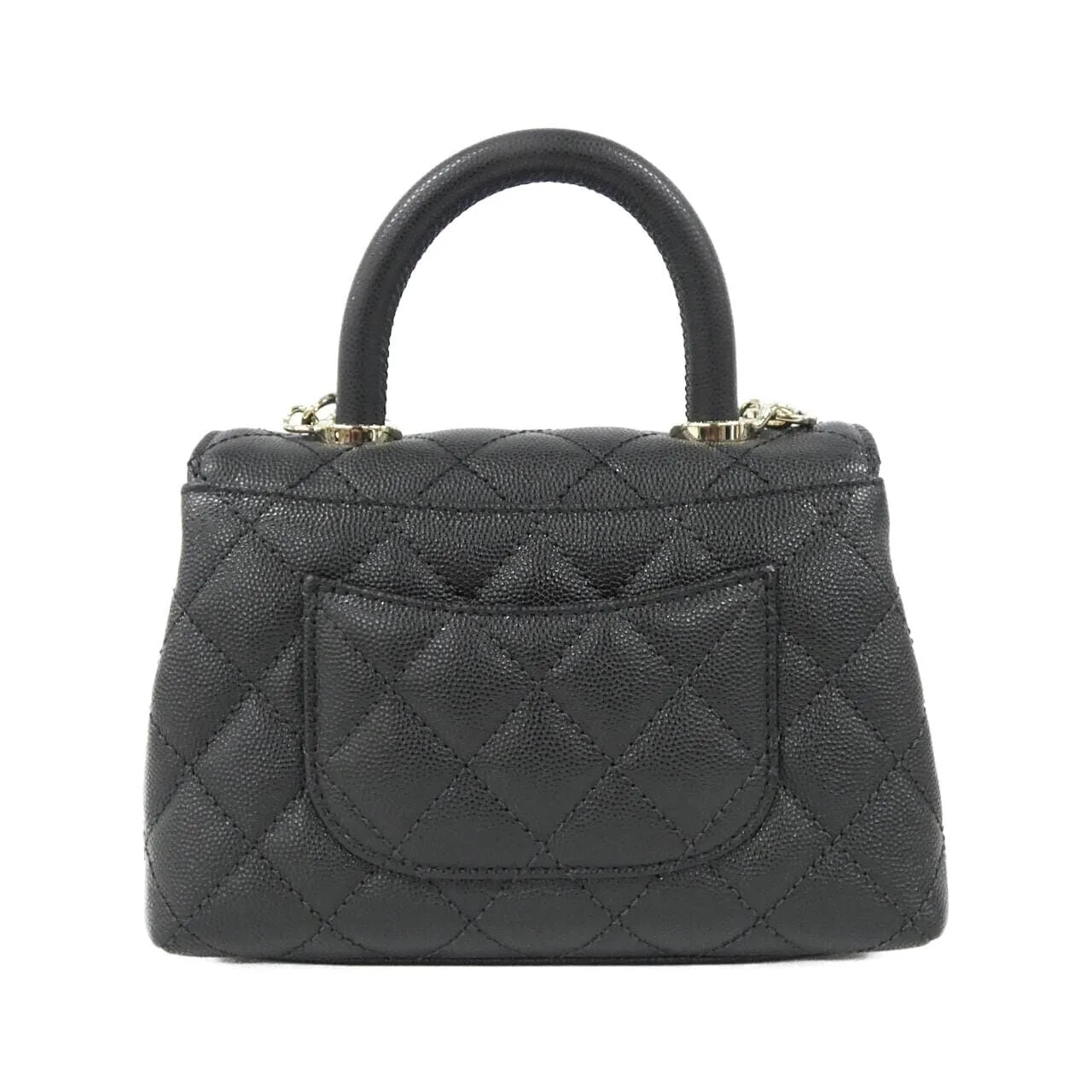 CHANEL Coco Handle AS2215 Handbag Grained Calfskin 2