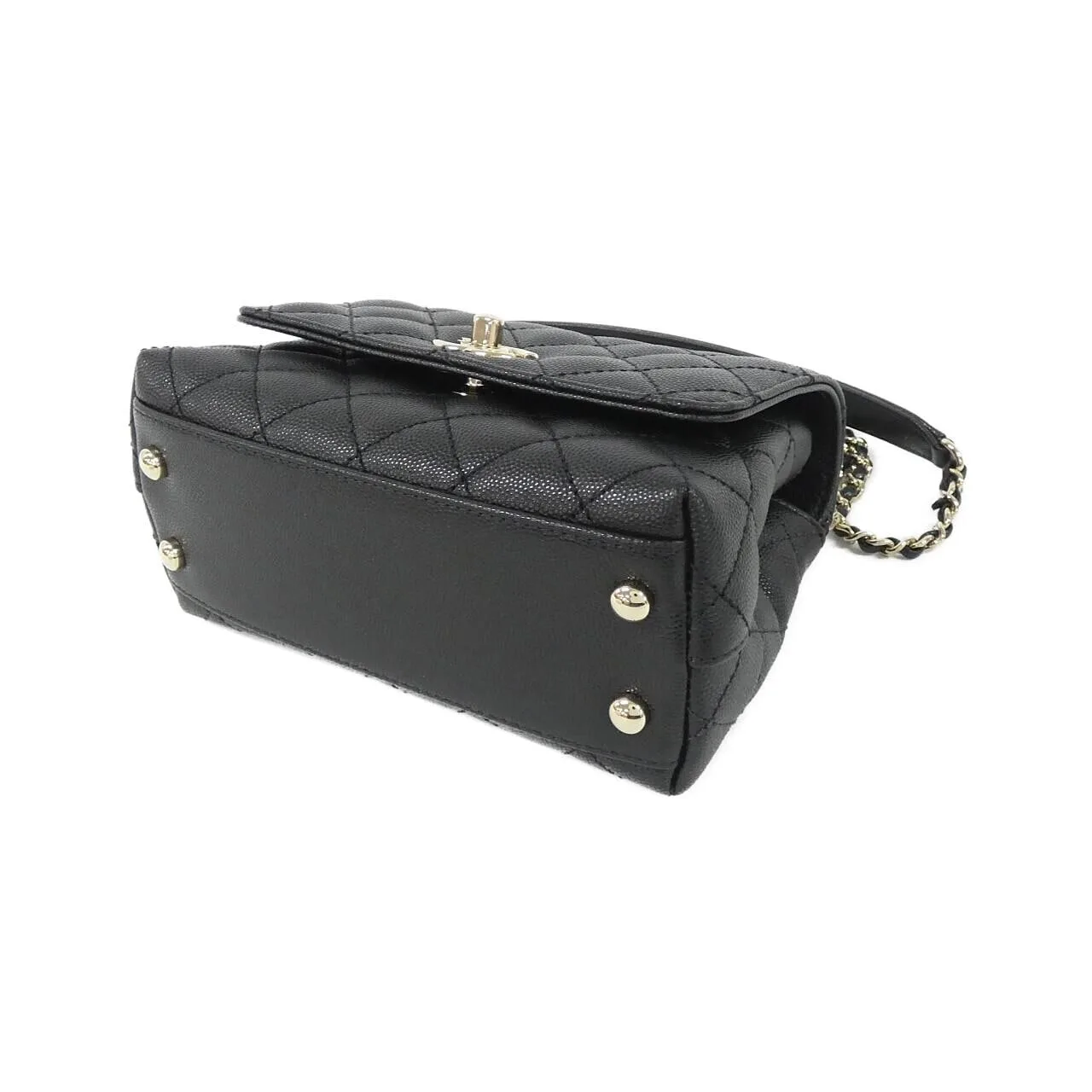 CHANEL Coco Handle AS2215 Handbag Grained Calfskin 3
