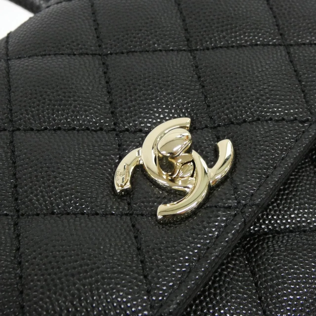 CHANEL Coco Handle AS2215 Handbag Grained Calfskin 4