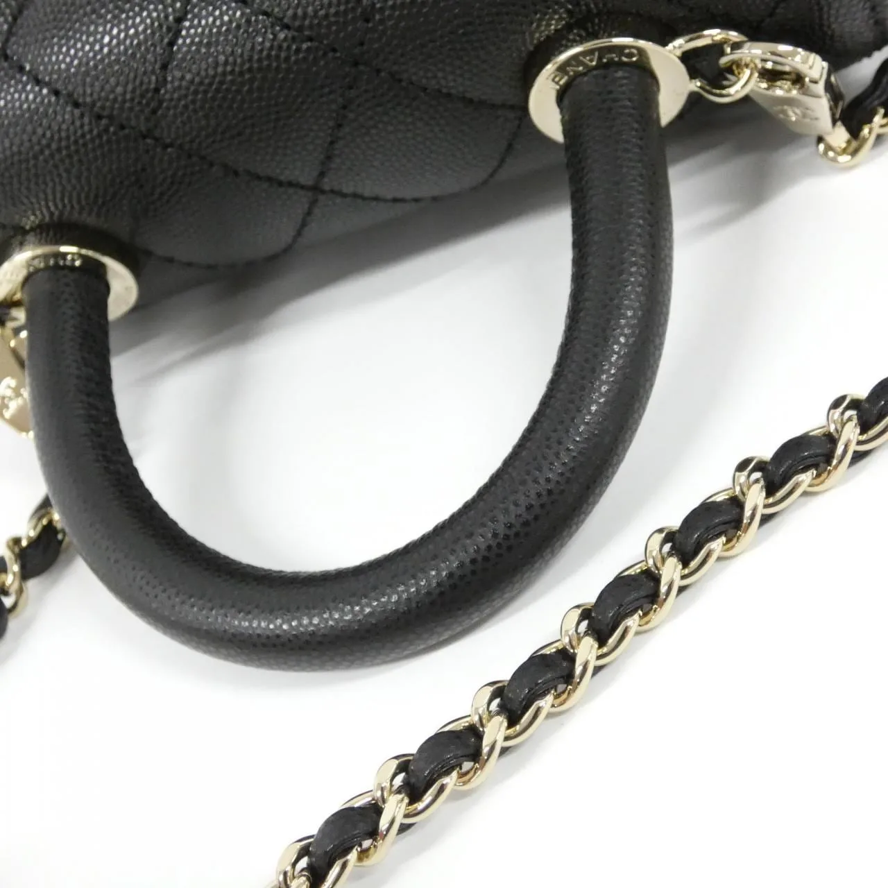 CHANEL Coco Handle AS2215 Handbag Grained Calfskin 5