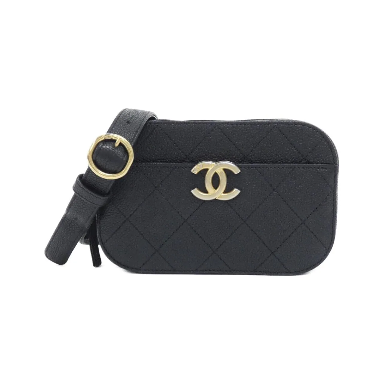 CHANEL AS0311 Belt Grained Calfskin Black