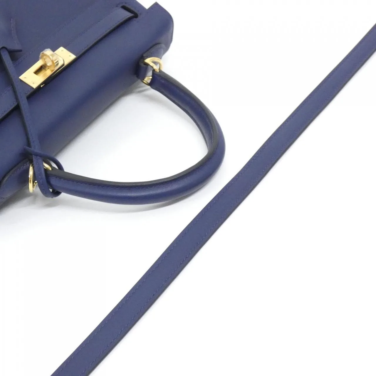 HERMES Kelly 047654CC Handbag Swift Navy Swift Leather Unused - Thumbnail 5