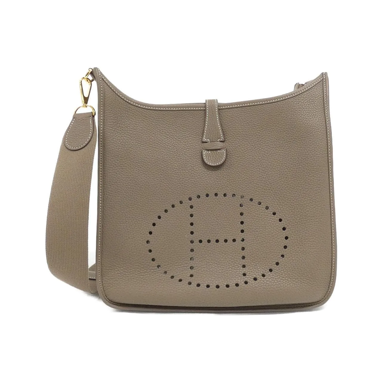 HERMES Evelyne 056277CC Shoulder Clemence Etoupe