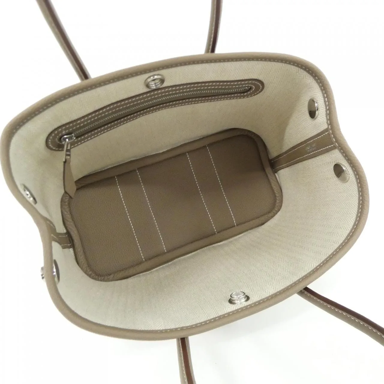 HERMES 086729CK Handbag Togo Etoupe Togo Leather Unused - Thumbnail 5