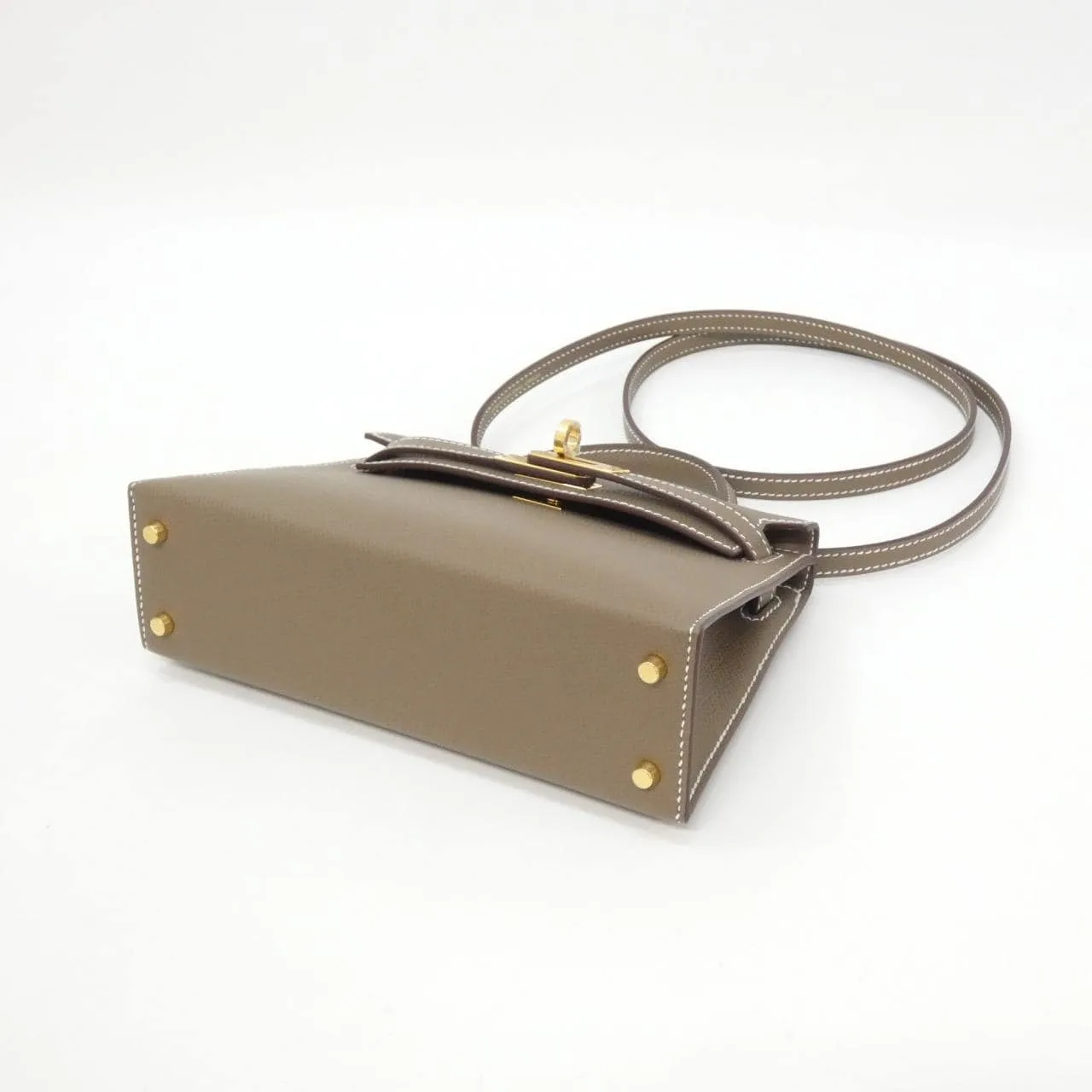 HERMES Kelly 071302CC Handbag Epsom Etoupe Epsom Leather Unused - Thumbnail 3