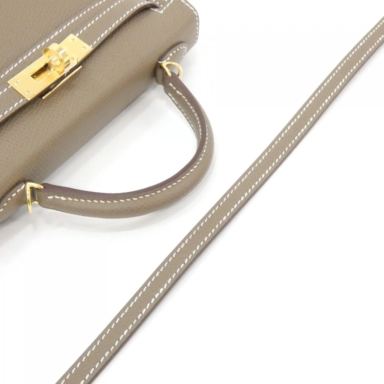 HERMES Kelly 071302CC Handbag Epsom Etoupe Epsom Leather Unused - Thumbnail 4