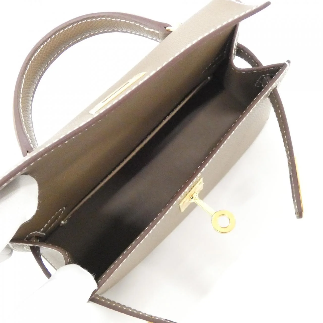 HERMES Kelly 071302CC Handbag Epsom Etoupe Epsom Leather Unused - Thumbnail 5