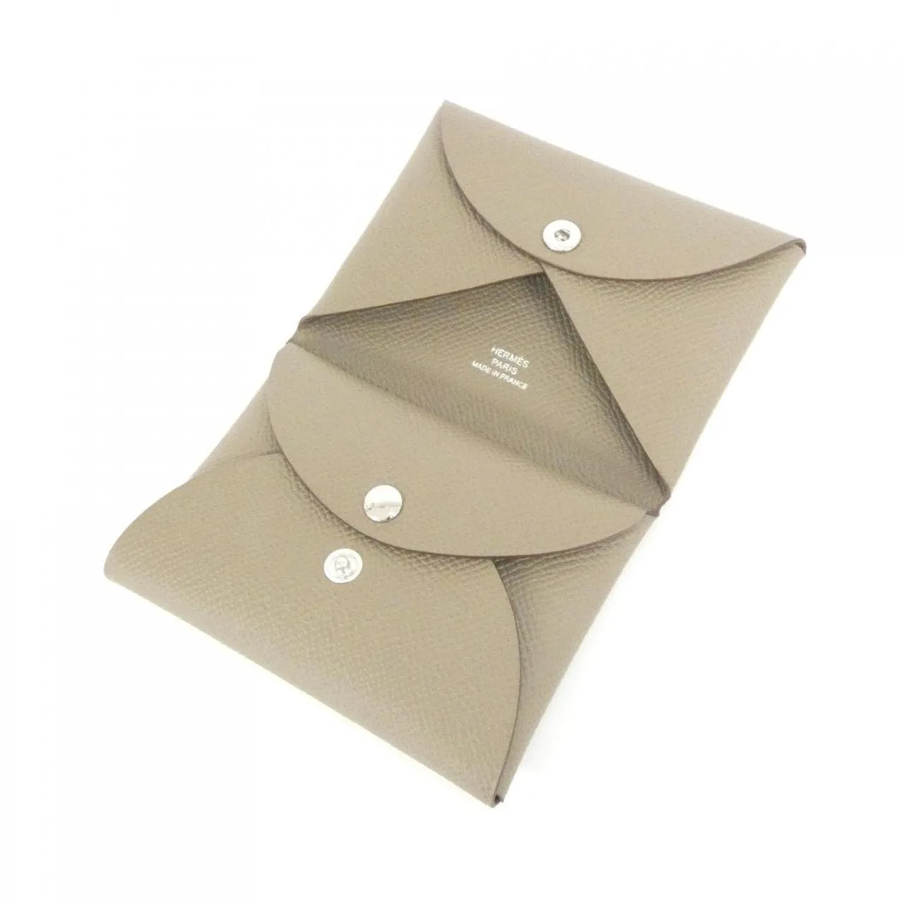 HERMES 083035CK Coin Case Epsom Etoupe Epsom Leather Unused - Thumbnail 2