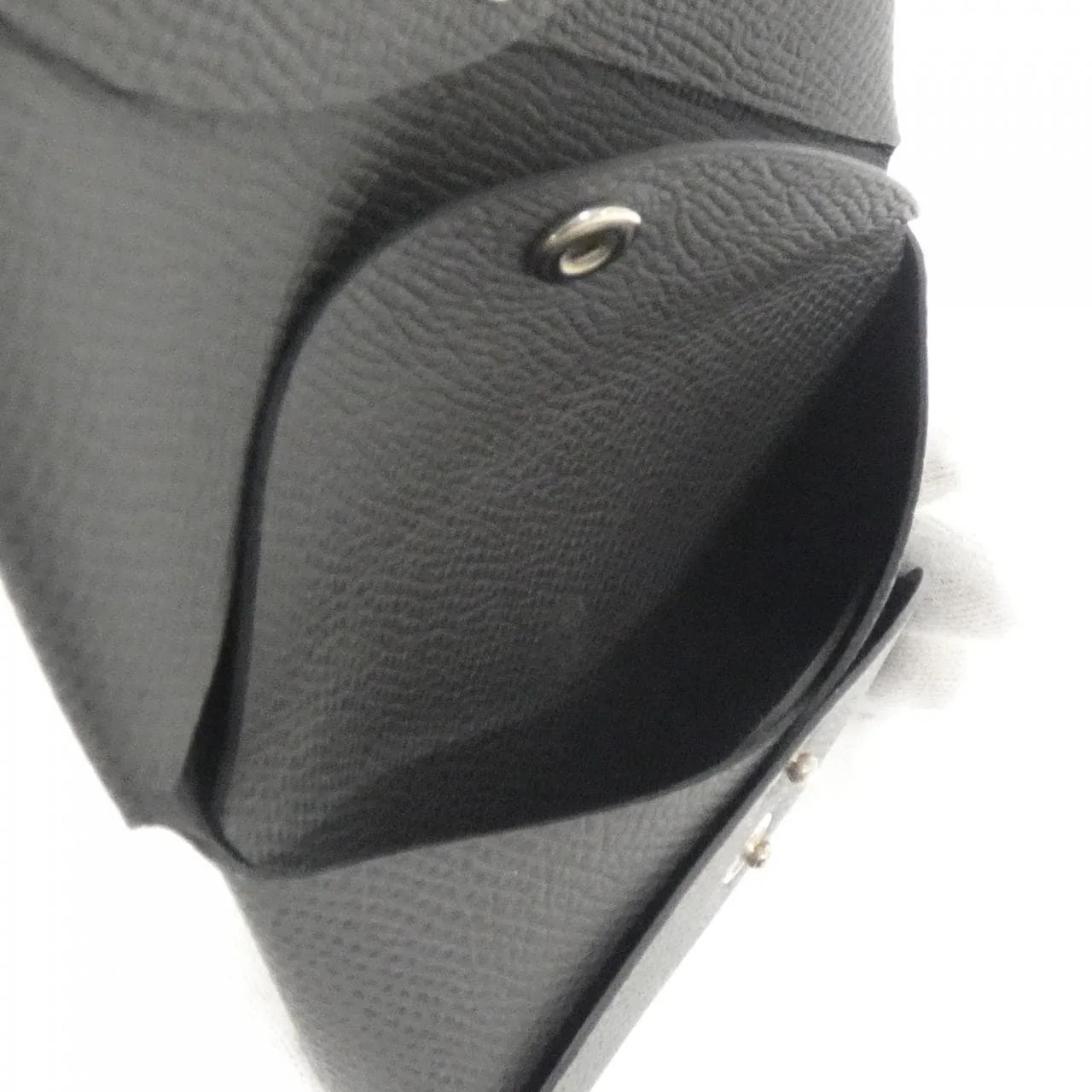 HERMES 083035CK Coin Case Epsom Black Epsom Leather Rank A - Thumbnail 4