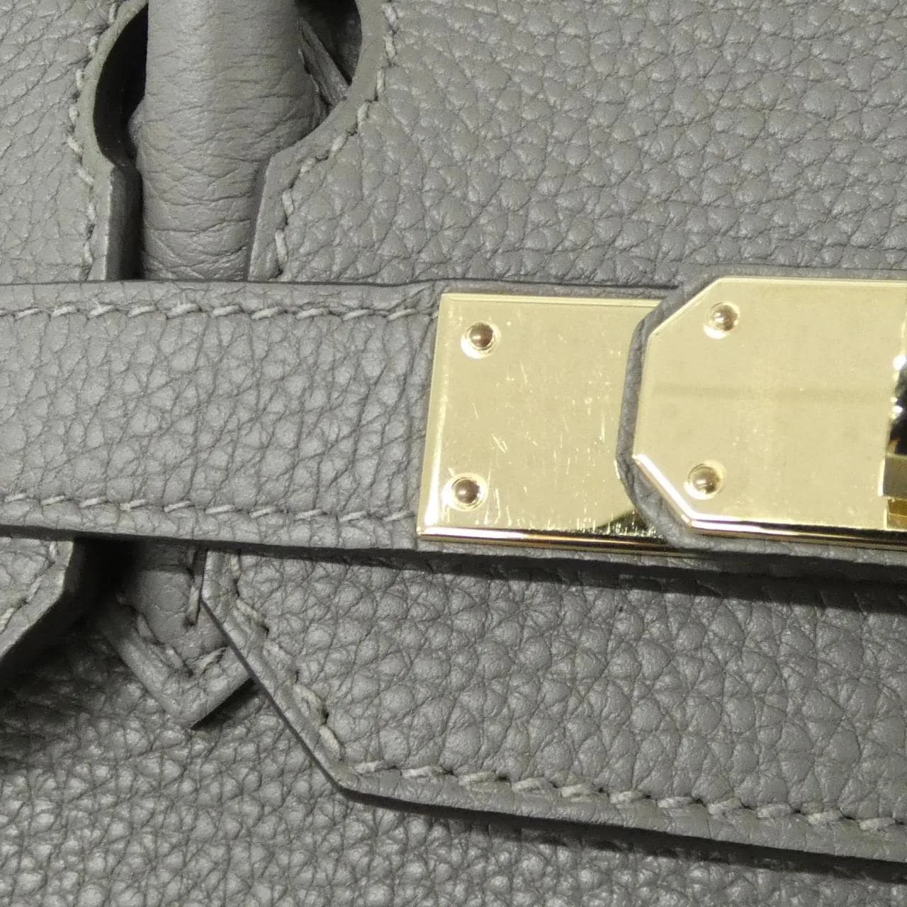 HERMES Birkin 044577CP Handbag Togo Black Togo Leather Rank A - Thumbnail 7