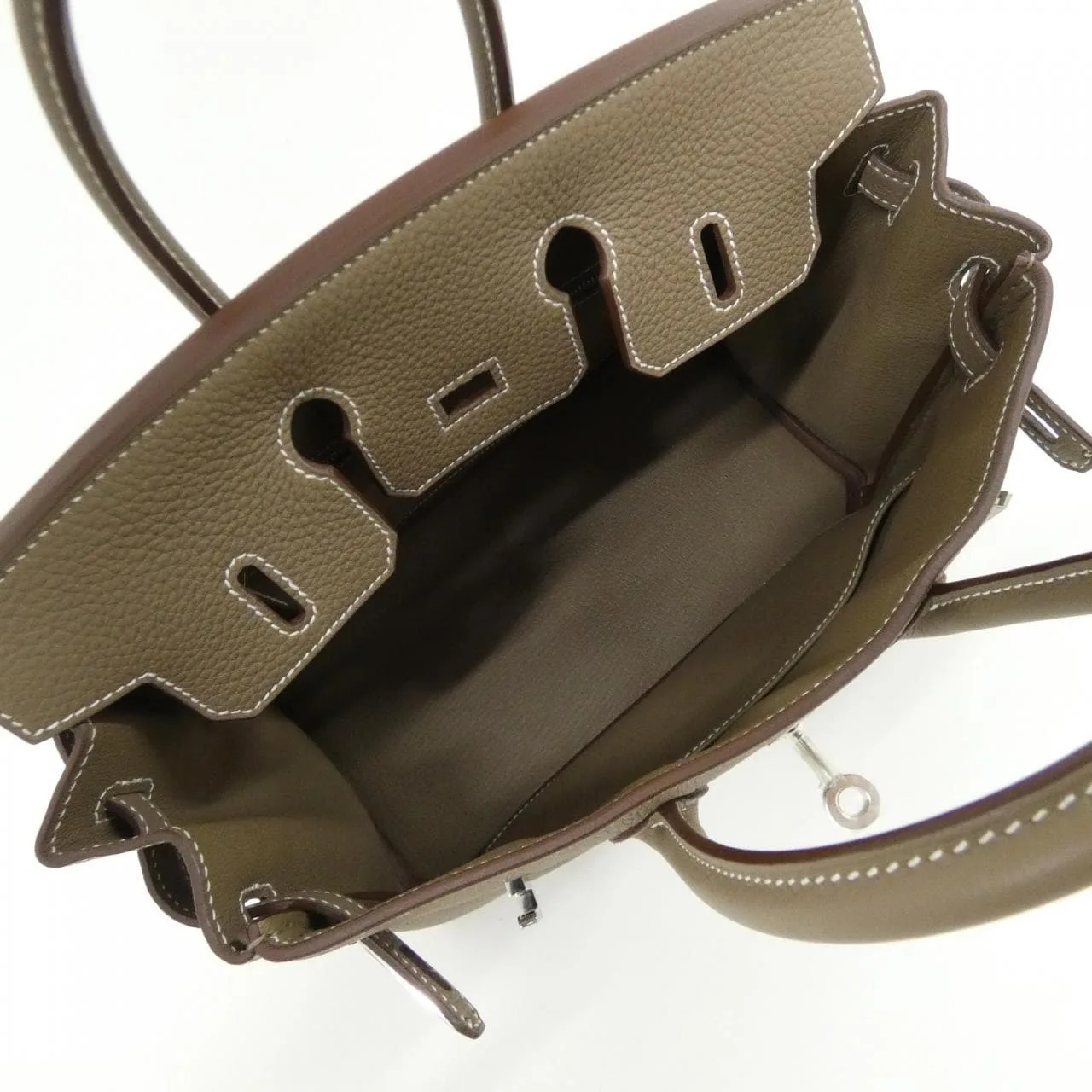 HERMES Birkin 041344CK Handbag Togo Etoupe Togo Leather Unused - Thumbnail 6