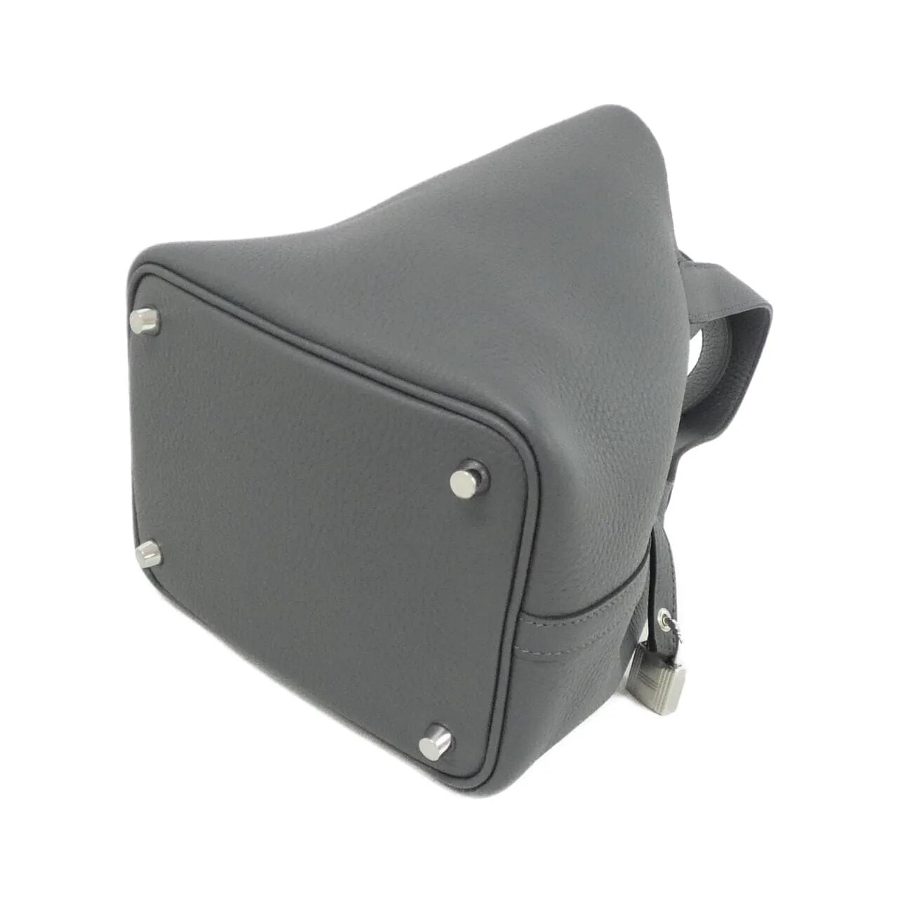 HERMES Picotin 056289CK Handbag Clemence Clemence Leather Unused - Thumbnail 2