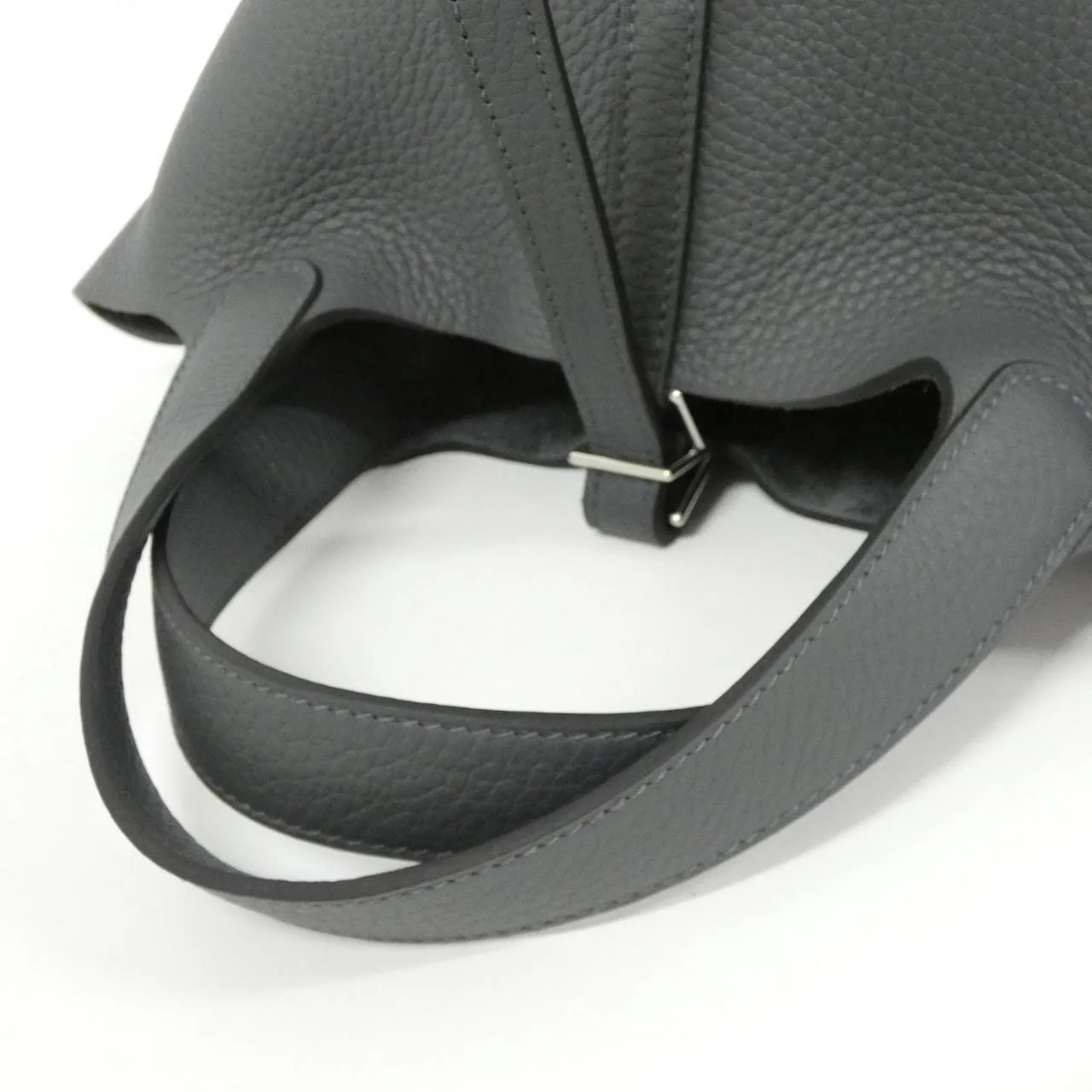 HERMES Picotin 056289CK Handbag Clemence Clemence Leather Unused - Thumbnail 4