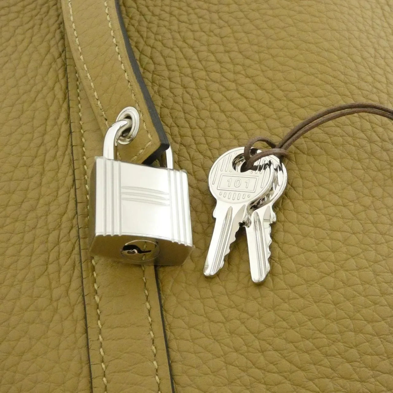 HERMES Picotin 056289CK Handbag Clemence Clemence Leather Unused - Thumbnail 3