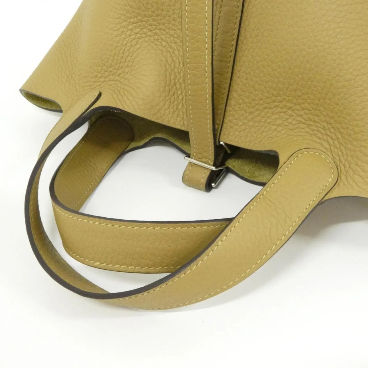 HERMES Picotin 056289CK Handbag Clemence Clemence Leather Unused - Thumbnail 4