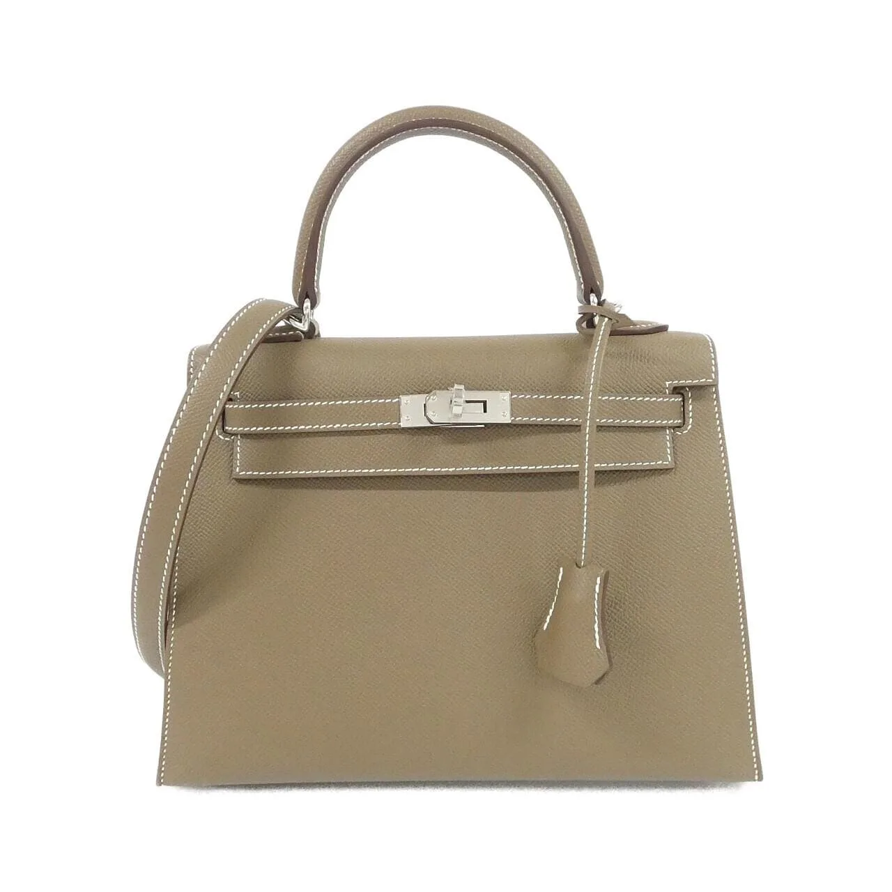HERMES Kelly 038416CK Handbag Epsom Etoupe