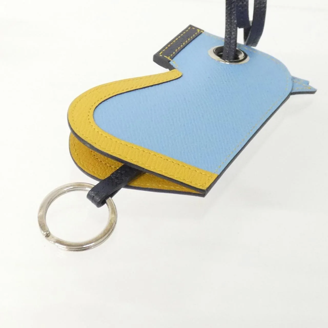 HERMES 072032CK Key Case Epsom Blue Epsom Leather Rank A - Thumbnail 2