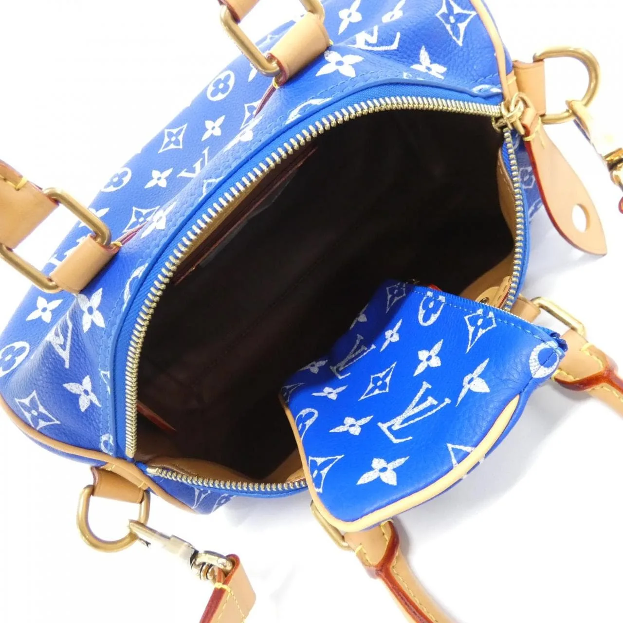 LOUIS VUITTON Speedy M24424 Boston Monogram Blue Monogram Rank A - Thumbnail 6