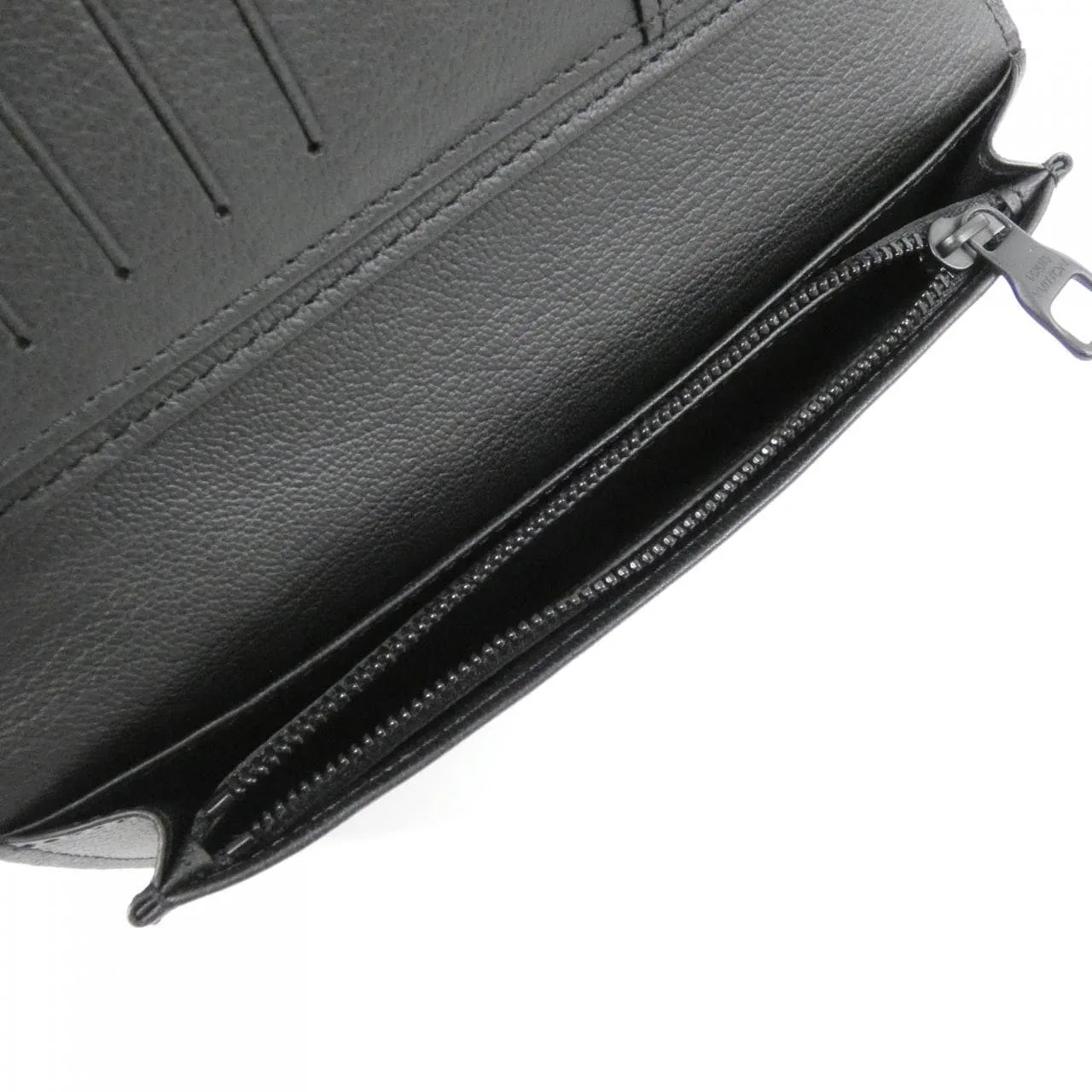 LOUIS VUITTON Wallet Leather Black Leather Rank A - Thumbnail 8