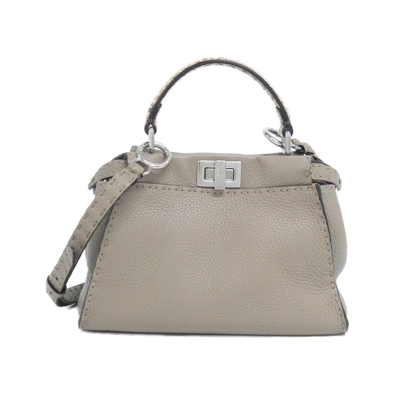 FENDI Peekaboo 8BN244 N8K 手提包 蟒蛇皮