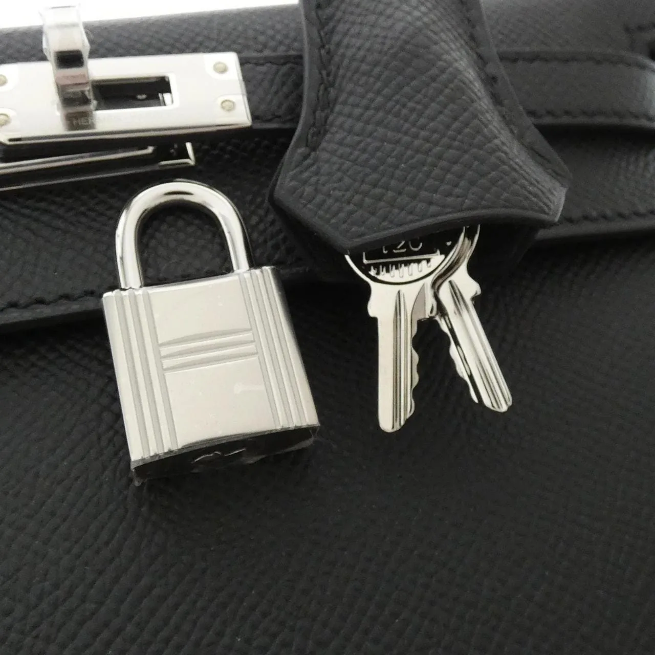 HERMES Kelly 038416CK Handbag Epsom Black Epsom Leather Unused - Thumbnail 4