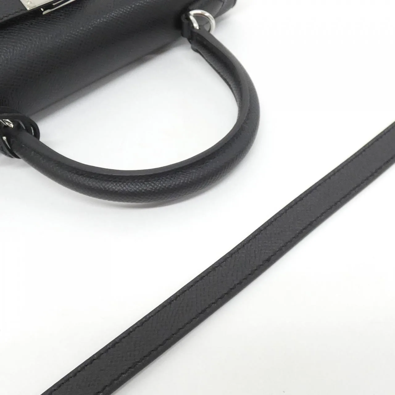 HERMES Kelly 038416CK Handbag Epsom Black Epsom Leather Unused - Thumbnail 5
