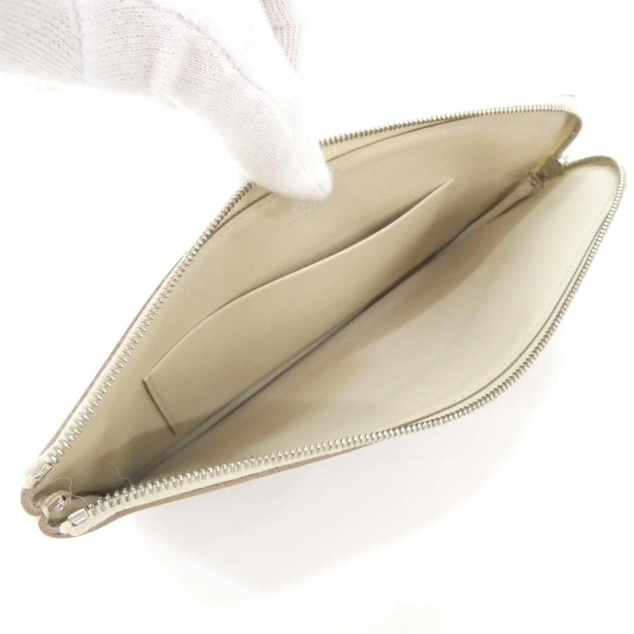 HERMES 082152CK Pouch Swift Black Swift Leather Rank A - Thumbnail 5