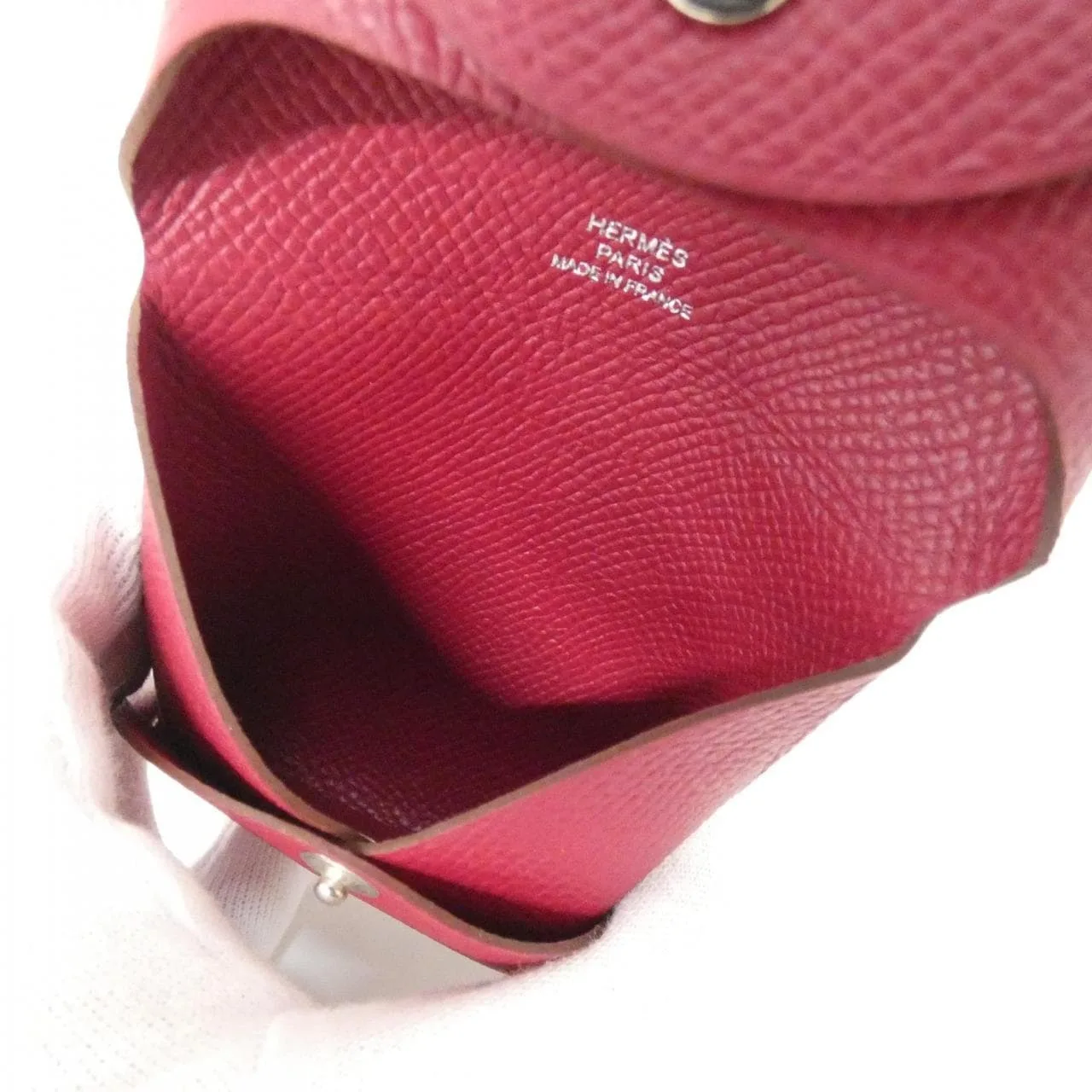 HERMES 041054CK Coin Case Epsom Rouge Epsom Leather Rank A - Thumbnail 4